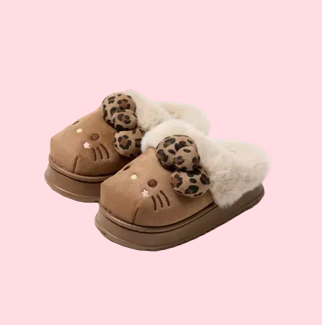 Hello Kitty Fuzzy Slippers