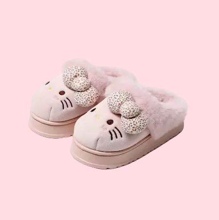 Hello Kitty Fuzzy Slippers